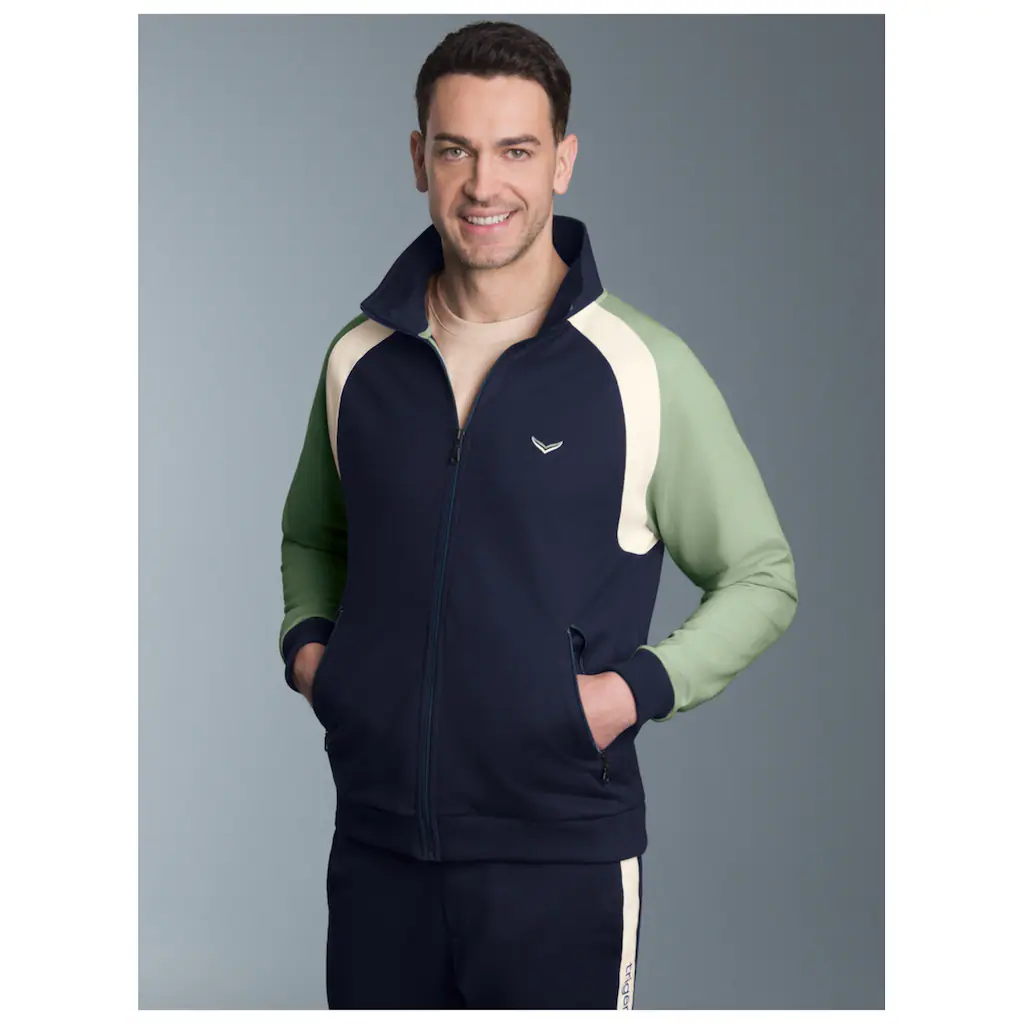 Trigema Trainingsjacke »TRIGEMA Sweatjacke mit Stehkragen« (1 St.) ▷ für