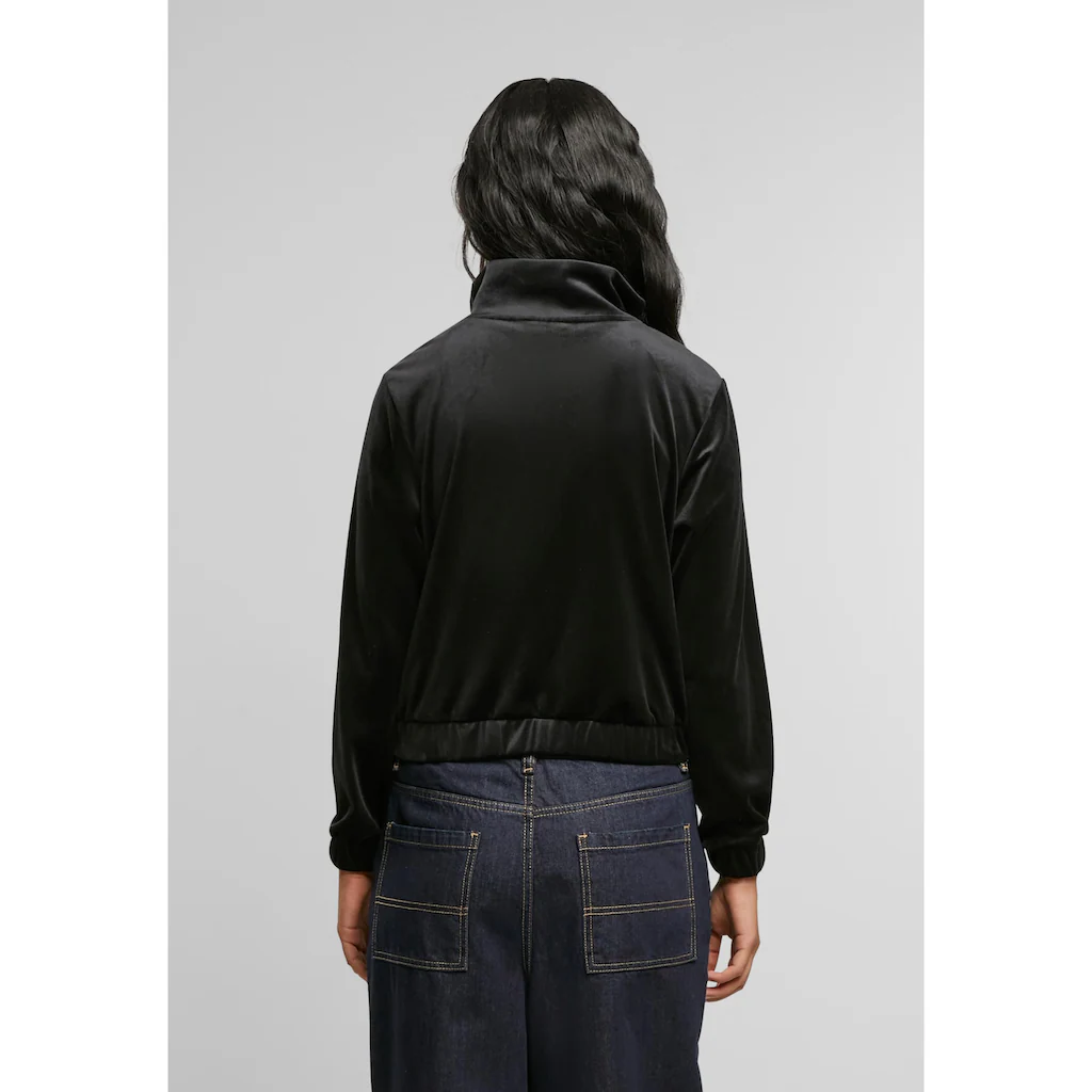 URBAN CLASSICS Allwetterjacke »Urban Classics Ladies Short Velvet Track Jacket« (1 St.) Ohne Kapuze