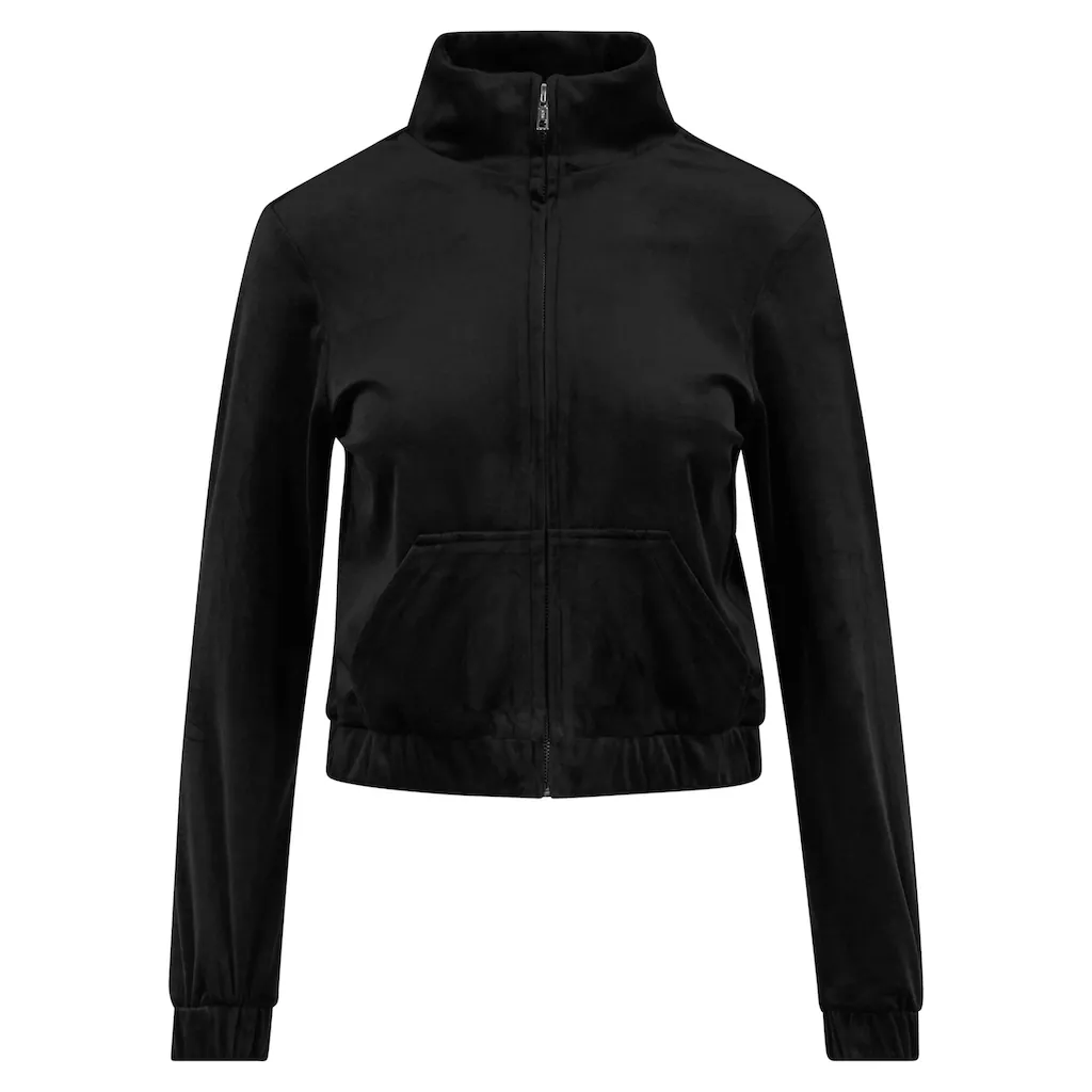 URBAN CLASSICS Allwetterjacke »Urban Classics Ladies Short Velvet Track Jacket« (1 St.) ohne Kapuze