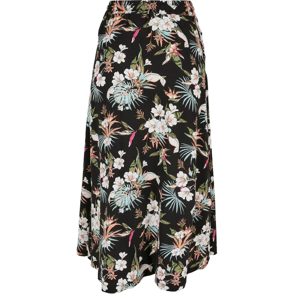 URBAN CLASSICS Jerseyrock »Urban Classics Damen Ladies Viscose Midi Skirt« (1 Tlg.)