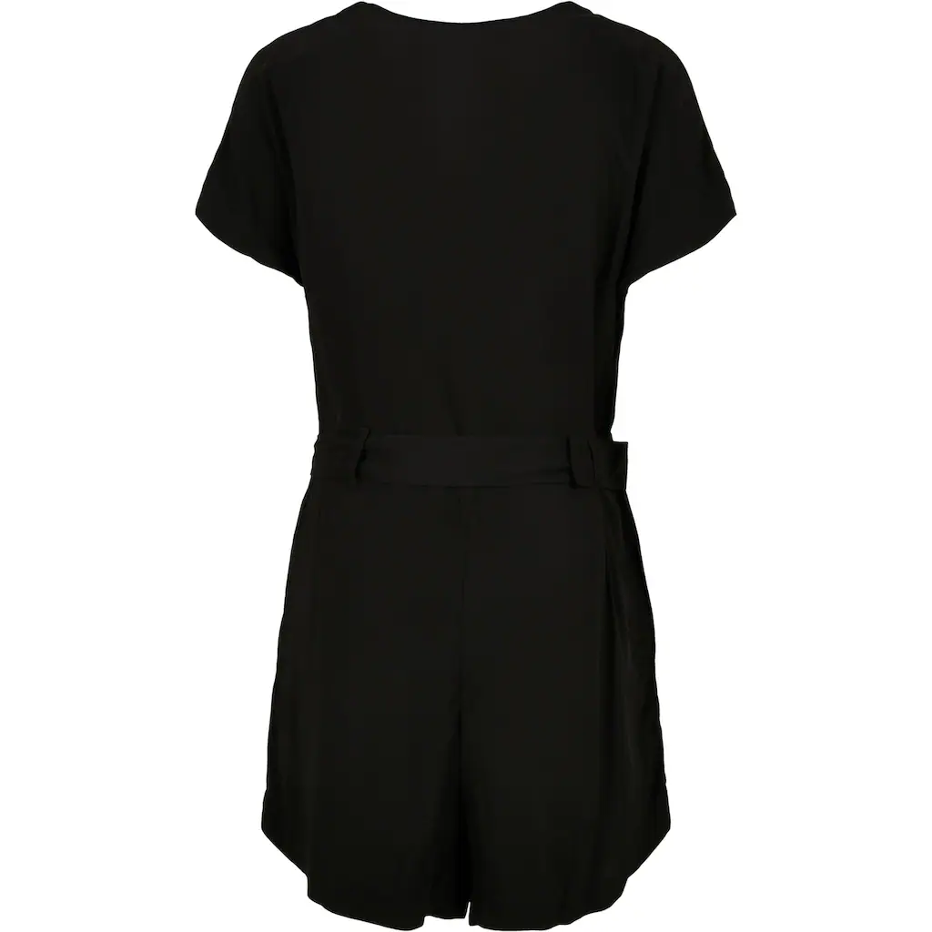 URBAN CLASSICS Jumpsuit »Urban Classics Damen Ladies Short Viscose Belt Jumpsuit« (1 Tlg.)