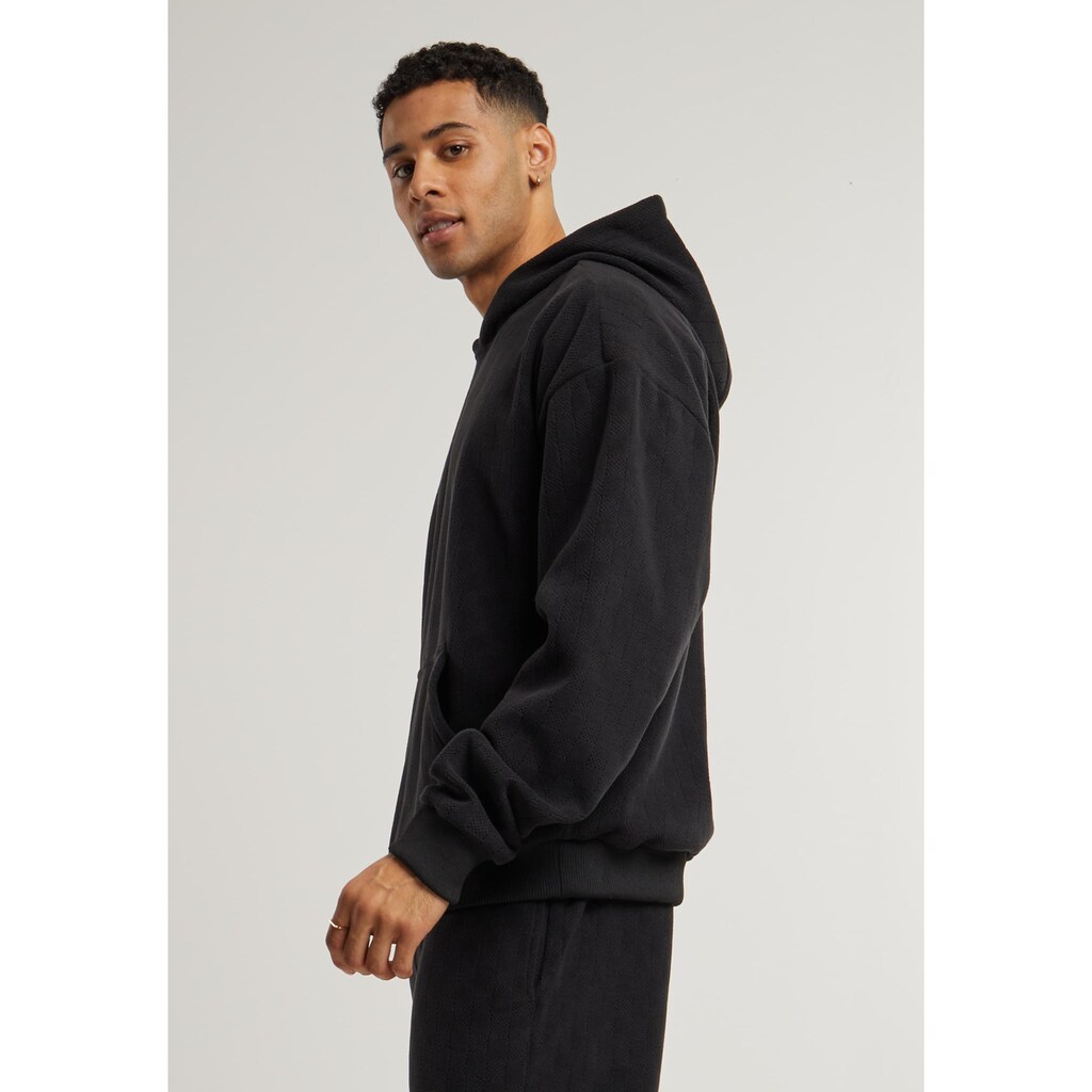 URBAN CLASSICS Kapuzensweatshirt »Urban Classics Jacquard Velvet Oversized Hoody« (1 Tlg.)