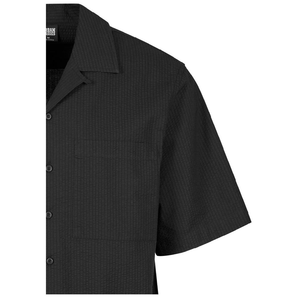 URBAN CLASSICS Langarmhemd »Urban Classics Herren Relaxed Seersucker Short Sleeve Shirt« (1 Tlg.)
