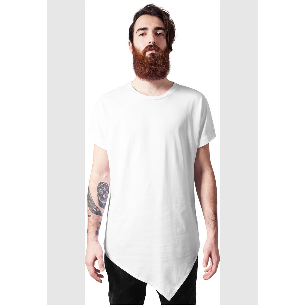 URBAN CLASSICS Langarmshirt »Urban Classics Herren Asymetric Long Tee« (1 Tlg.)