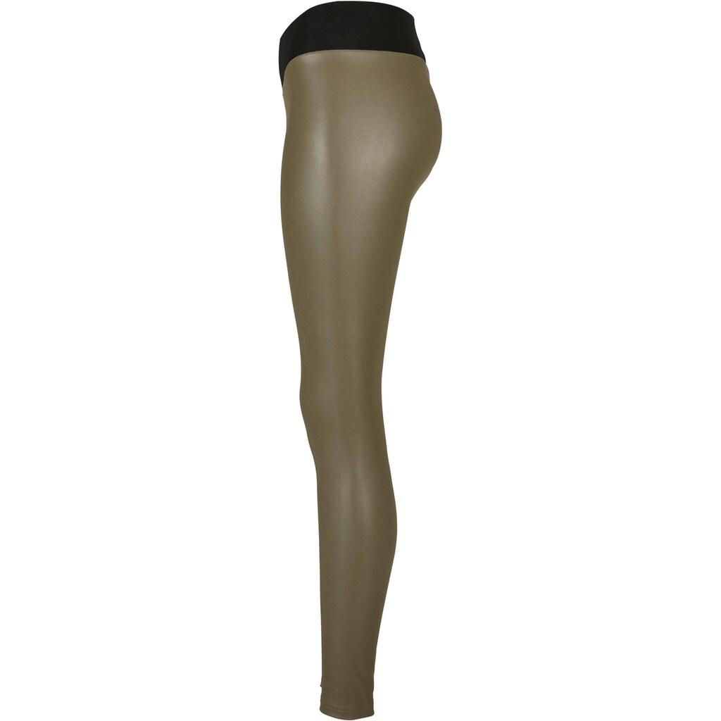 URBAN CLASSICS Leggings »Urban Classics Damen Ladies Faux Leather High Waist Leggings« (1 Tlg.)