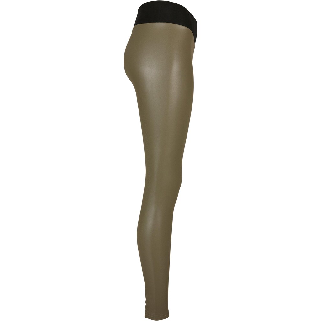 URBAN CLASSICS Leggings »Urban Classics Damen Ladies Faux Leather High Waist Leggings« (1 Tlg.)