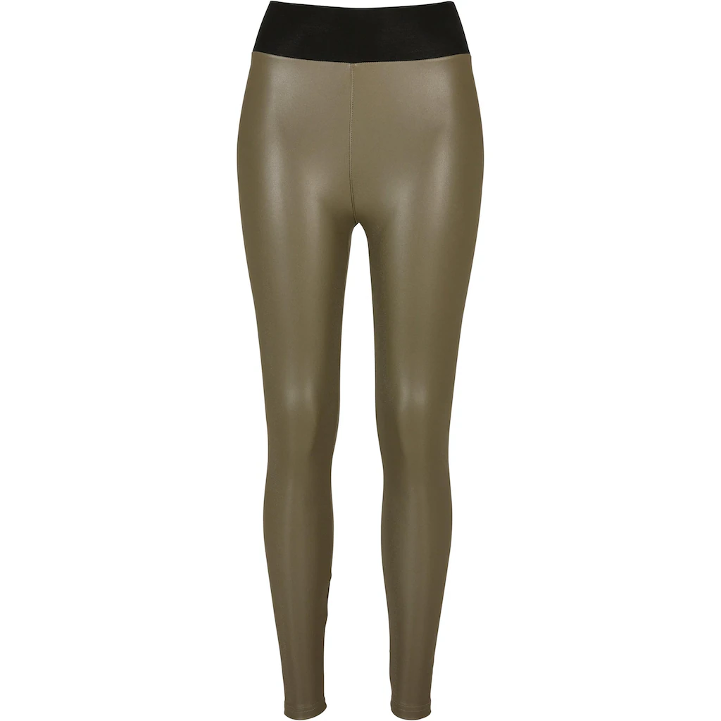 URBAN CLASSICS Leggings »Urban Classics Damen Ladies Faux Leather High Waist Leggings« (1 tlg.)