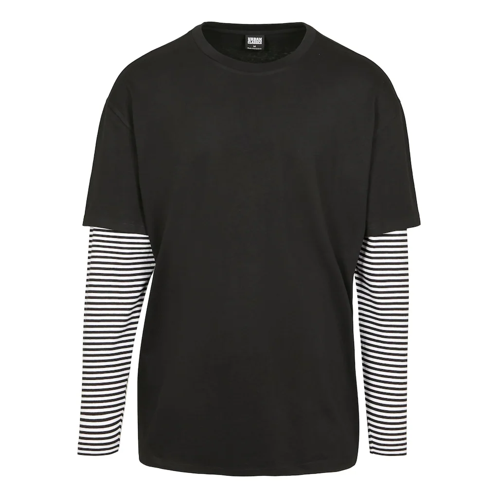 URBAN CLASSICS Longsleeve »Urban Classics Herren Oversized Double Layer Striped LS Tee« (1 tlg.)