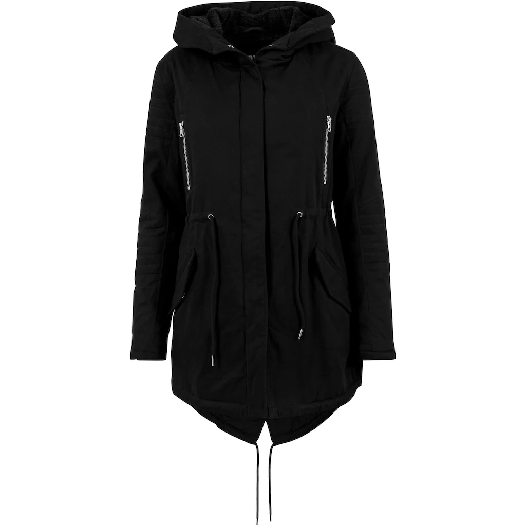 URBAN CLASSICS Parka »Urban Classics Damen Ladies Sherpa Lined Cotton Parka« (1 St.) mit Kapuze