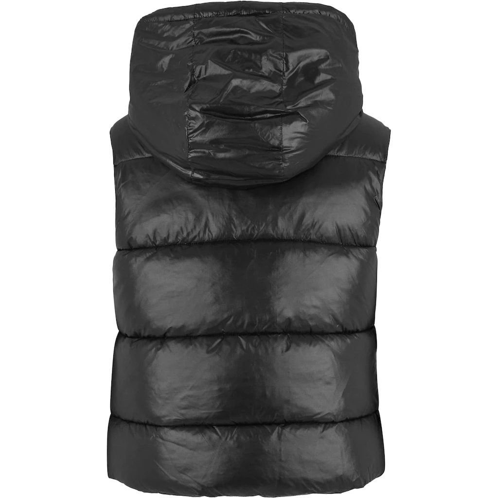 URBAN CLASSICS Steppweste »Urban Classics Ladies Recycled Shiny Puffer Vest With Hood«