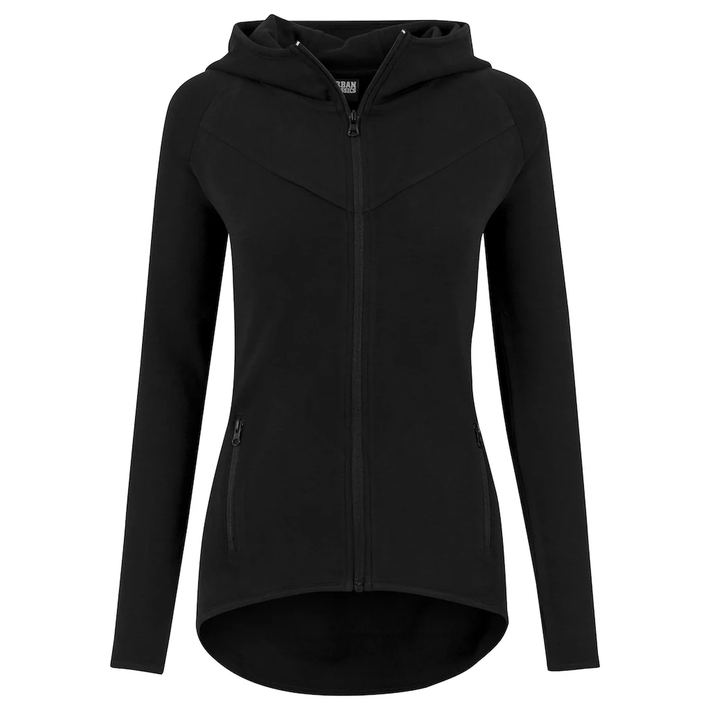 URBAN CLASSICS Sweatjacke »Urban Classics Damen Ladies Athletic Interlock Zip Hoody«