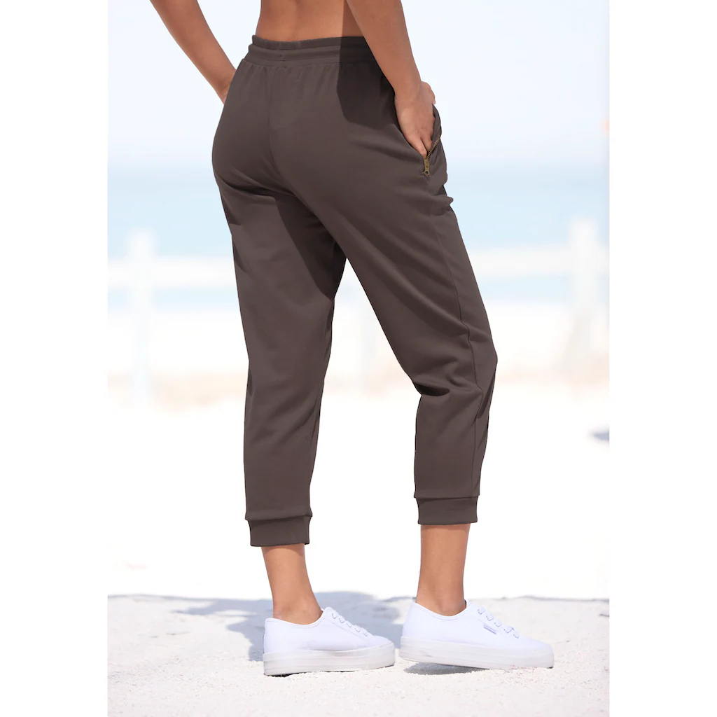 Venice Beach 7/8-Hose Mit Reißverschlussdetails An Den Taschen Bequeme Sweathose