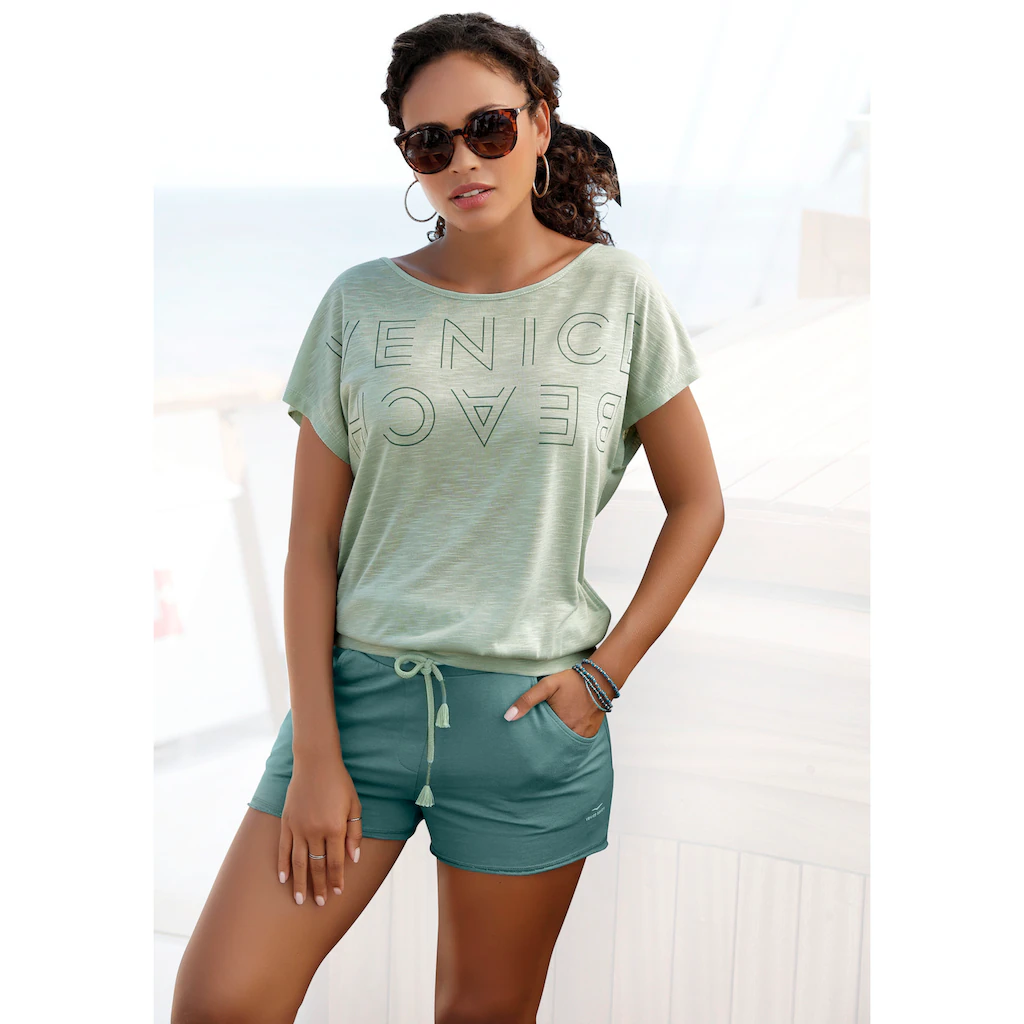 Venice Beach Rundhalsshirt mit Logoprint T-Shirt sommerlich-sportlicher Look