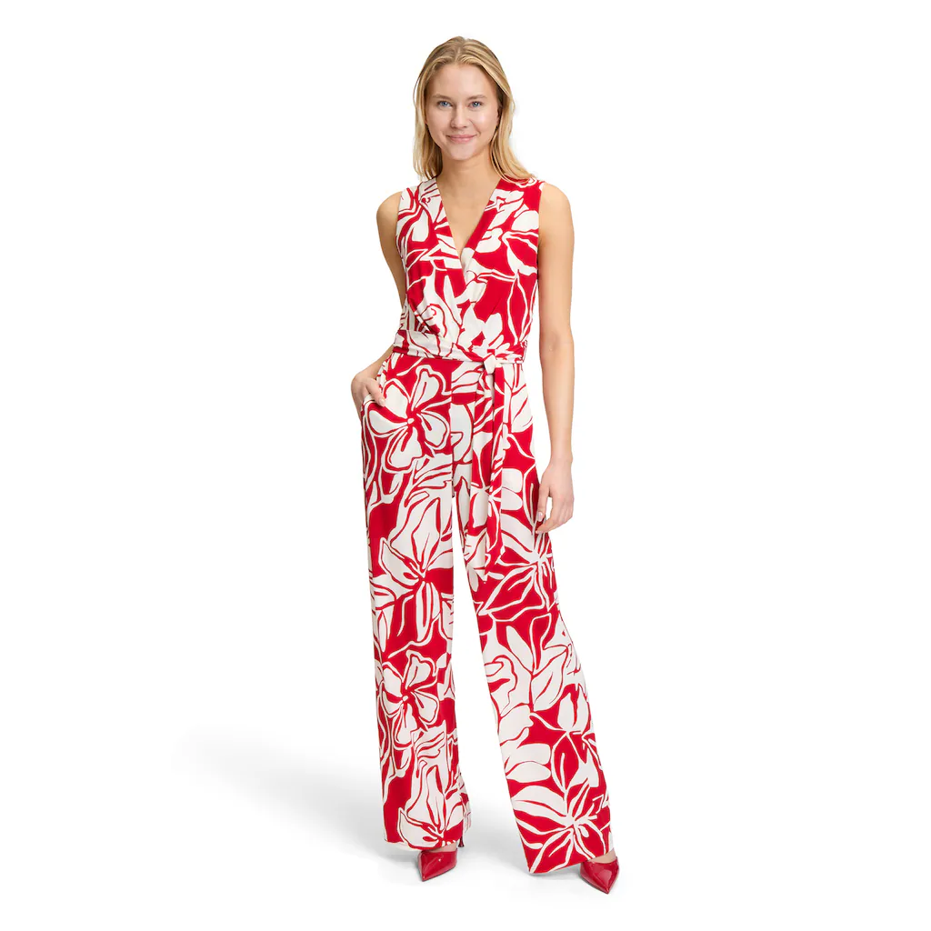 Vera Mont Overall »Vera Mont Jumpsuit mit Bindegürtel« (1 tlg.) Druck