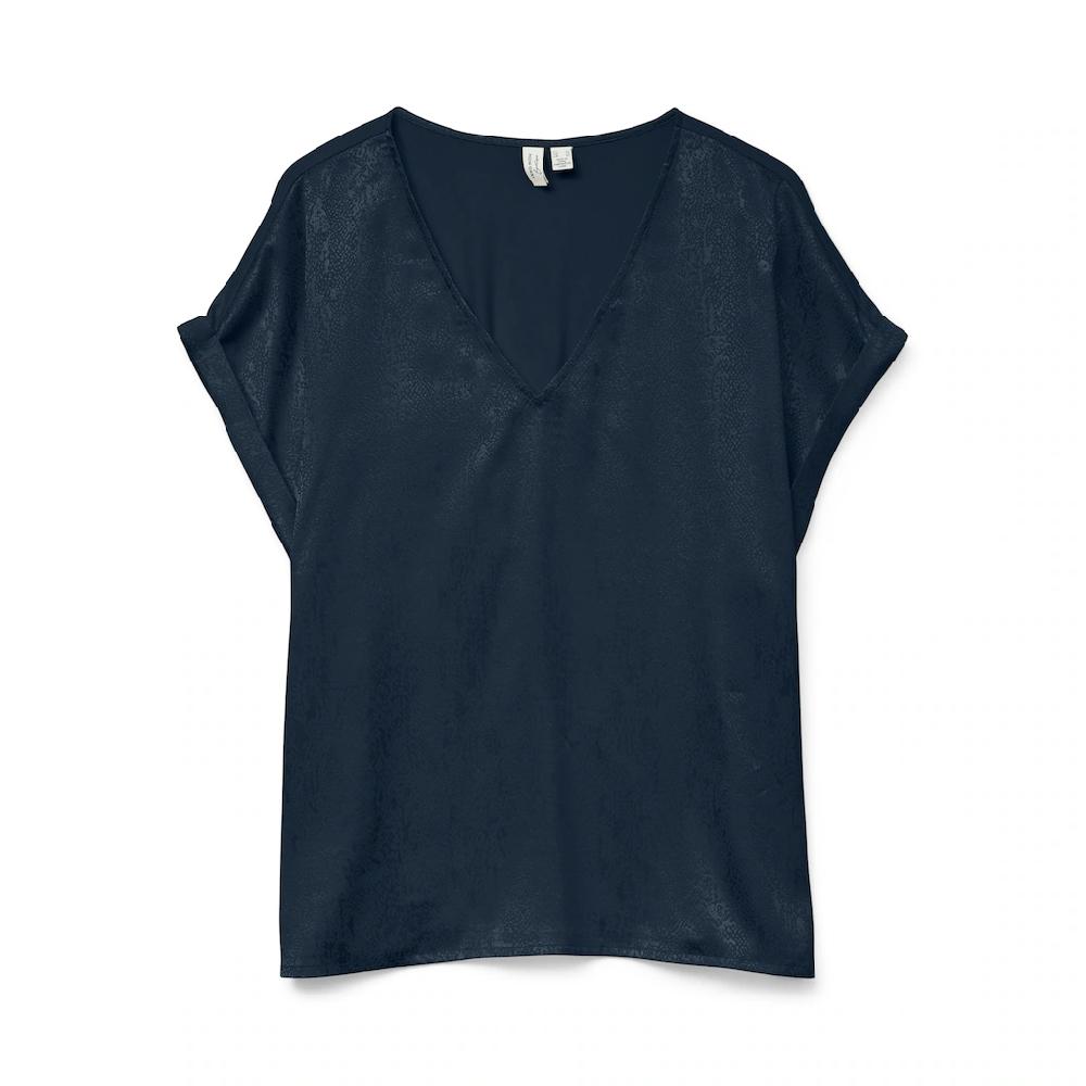 Vero Moda Blusentop »VMBALIA S/S V-NECK T-SHIRT WVN BTQ GA«
