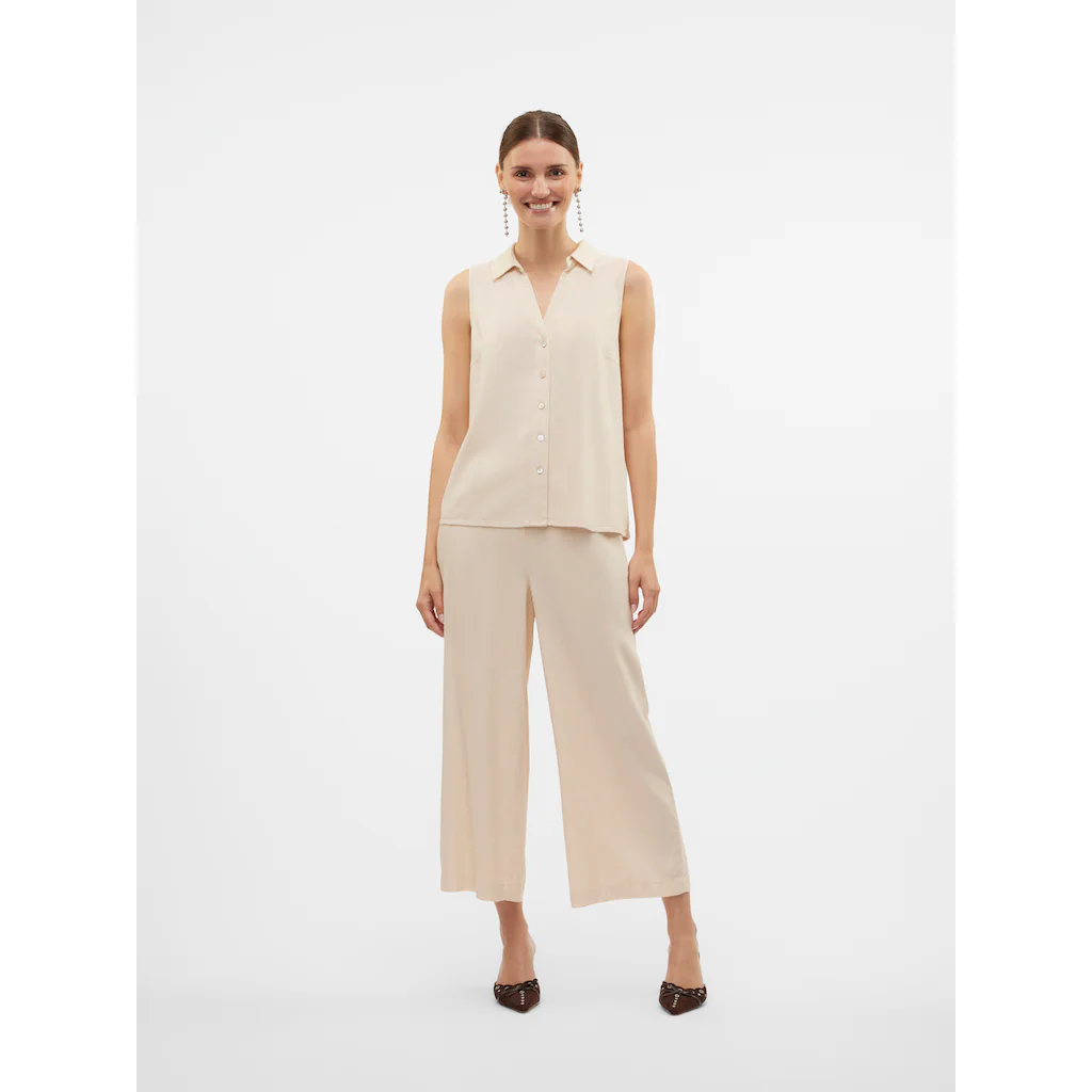 Vero Moda Culotte »VMMYMILO H/W CULOTTE PANT WVN GA« Mit Leinen