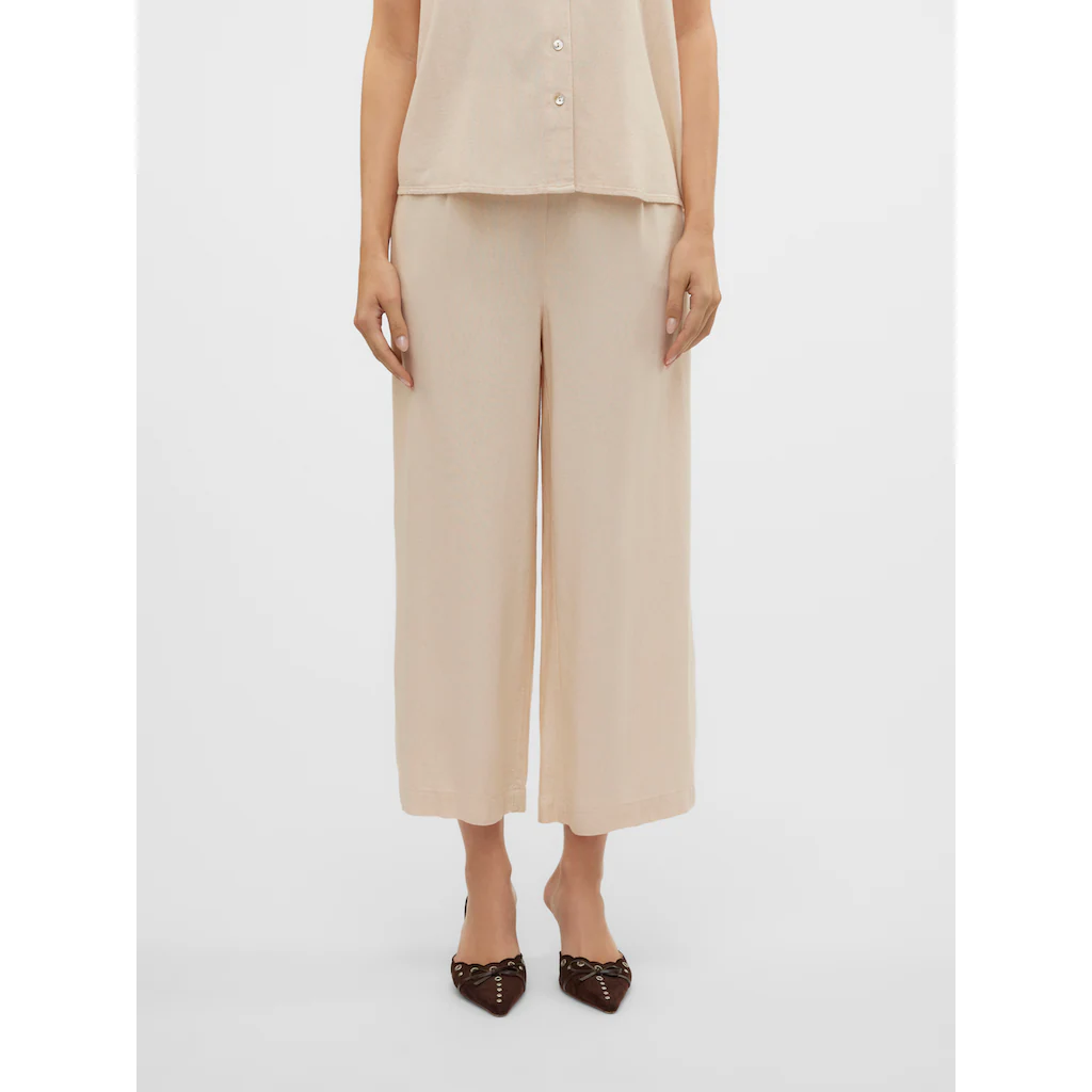 Vero Moda Culotte »VMMYMILO H/W CULOTTE PANT WVN GA« mit Leinen