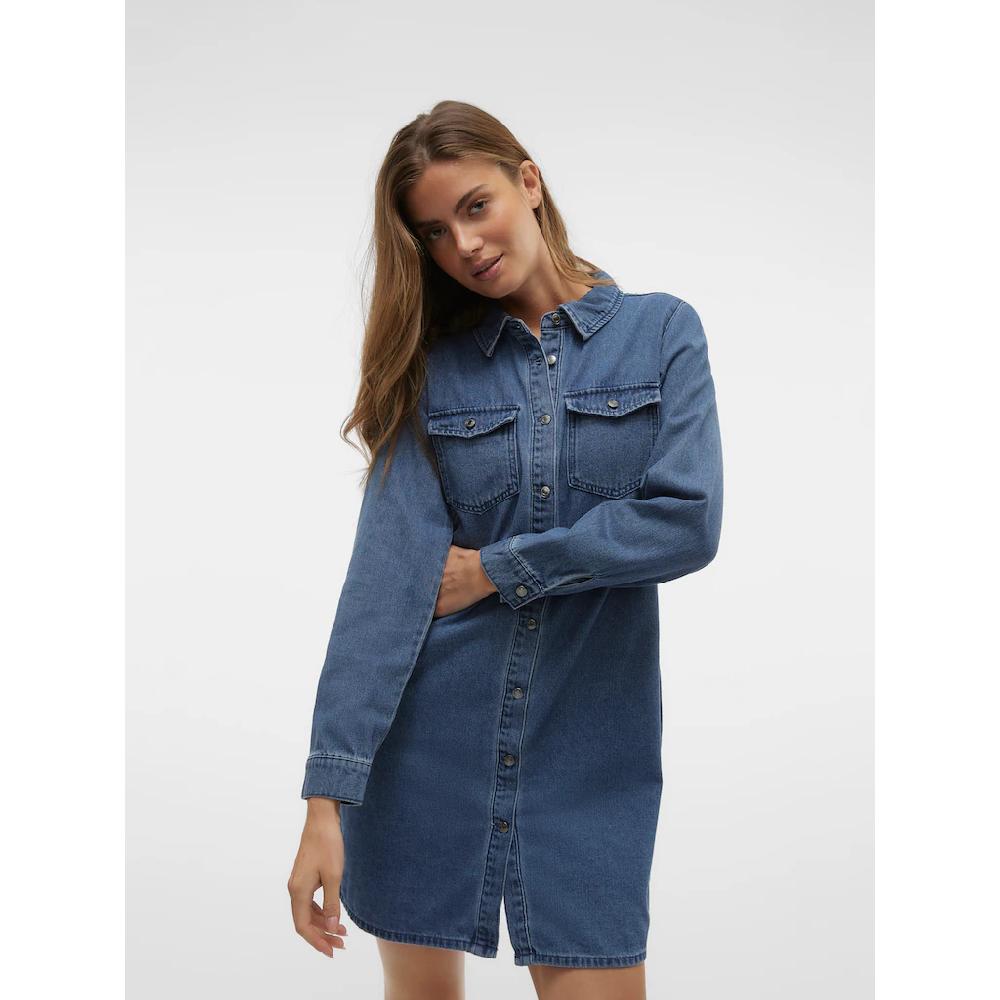 Vero Moda Jeanskleid »VMJENNIE LS SHORT DENIM DRESS GA NOOS«