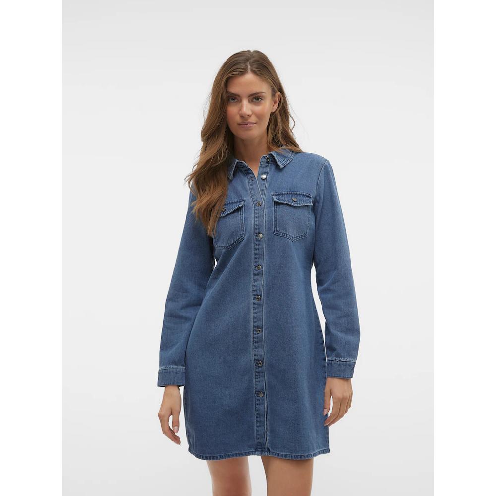 Vero Moda Jeanskleid »VMJENNIE LS SHORT DENIM DRESS GA NOOS«