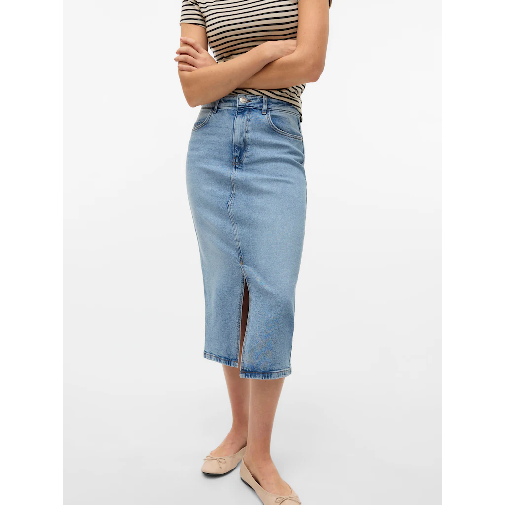 Vero Moda Jeansrock »VMNATALIE HR MIDI DNM SKIRT MIX NOOS«