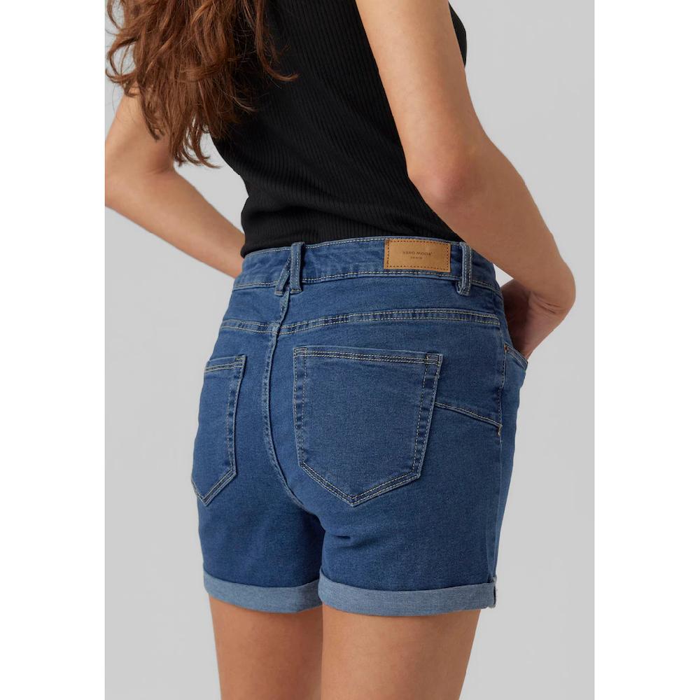 Vero Moda Jeansshorts »VMLUNA MR FOLD SHORTS MIX GA NOOS« Mit Umschlagsaum