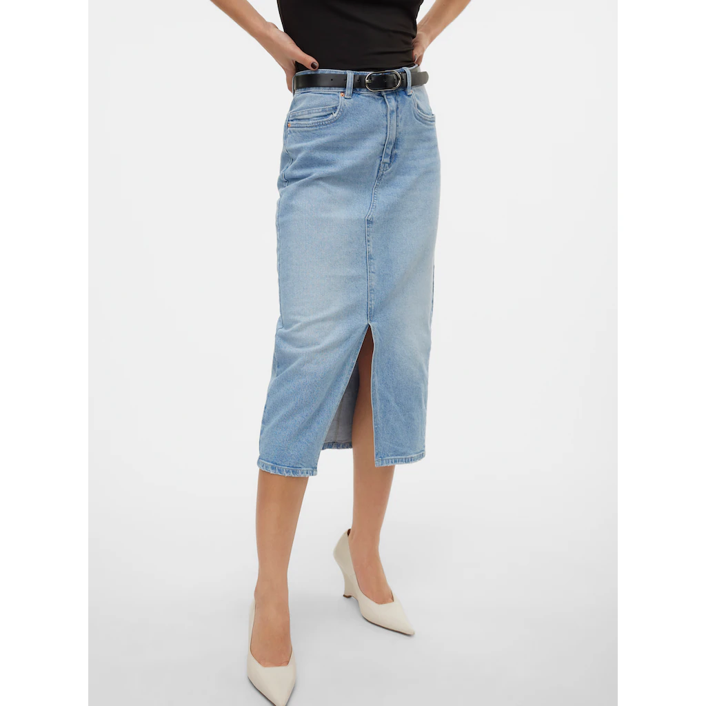 Vero Moda Maxirock »VMVERI HR CALF DENIM SKIRT GA NOOS«