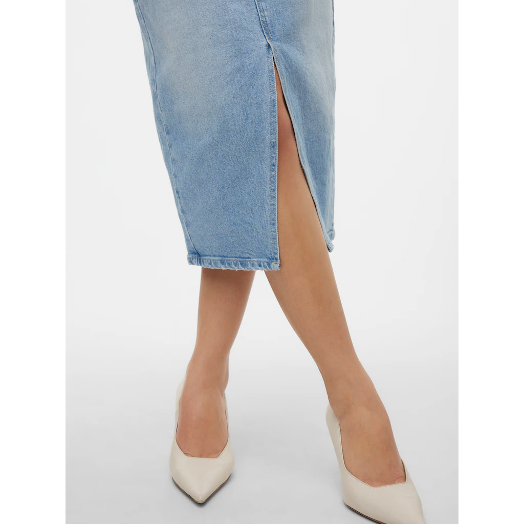 Vero Moda Maxirock »VMVERI HR CALF DENIM SKIRT GA NOOS«
