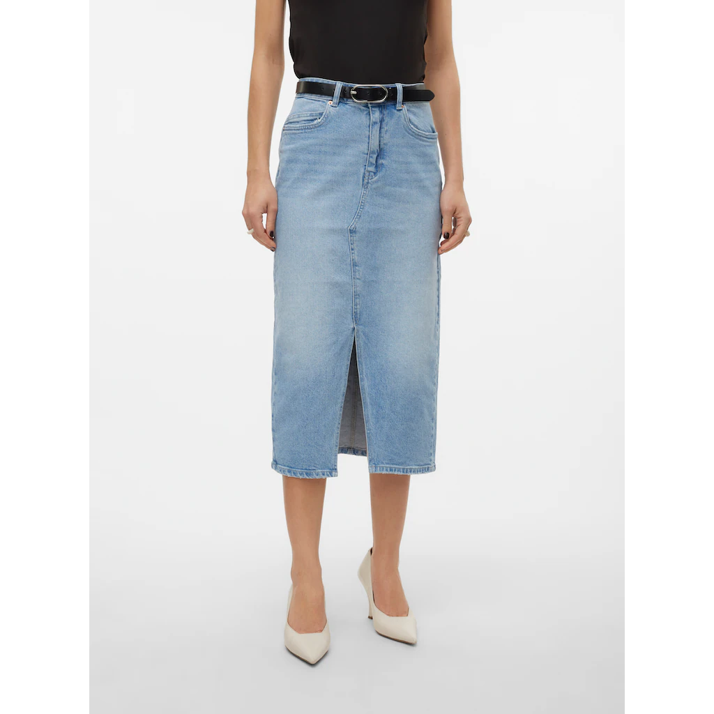 Vero Moda Maxirock »VMVERI HR CALF DENIM SKIRT GA NOOS«