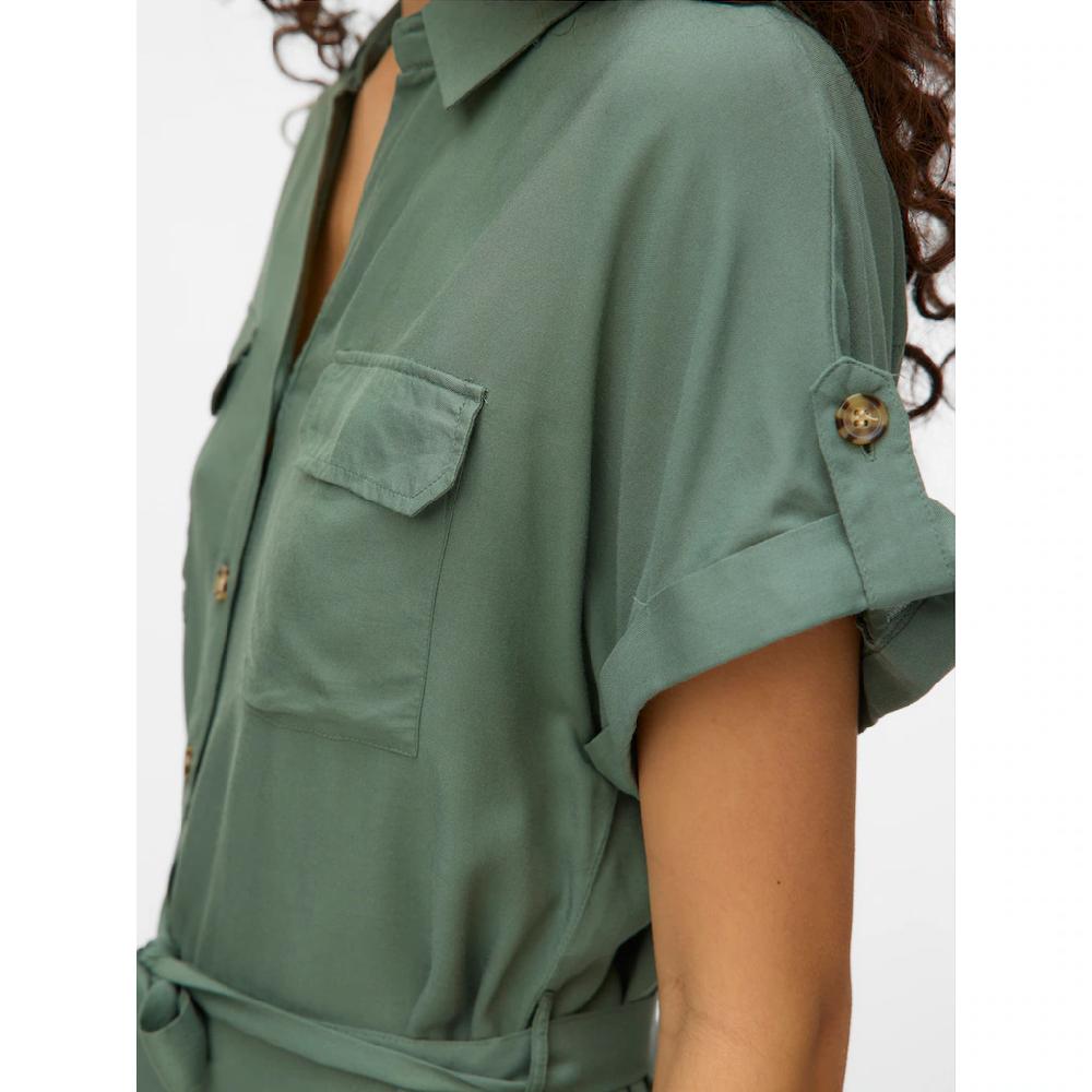 Vero Moda Midikleid »VMBUMPY SS SHORT SHIRT DRESS WVN GA NOOS«