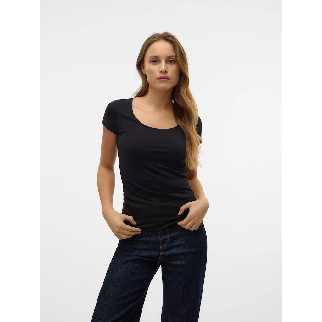 Vero Moda Rundhalsshirt »VMMAXI MY SOFT SS U-NECK«
