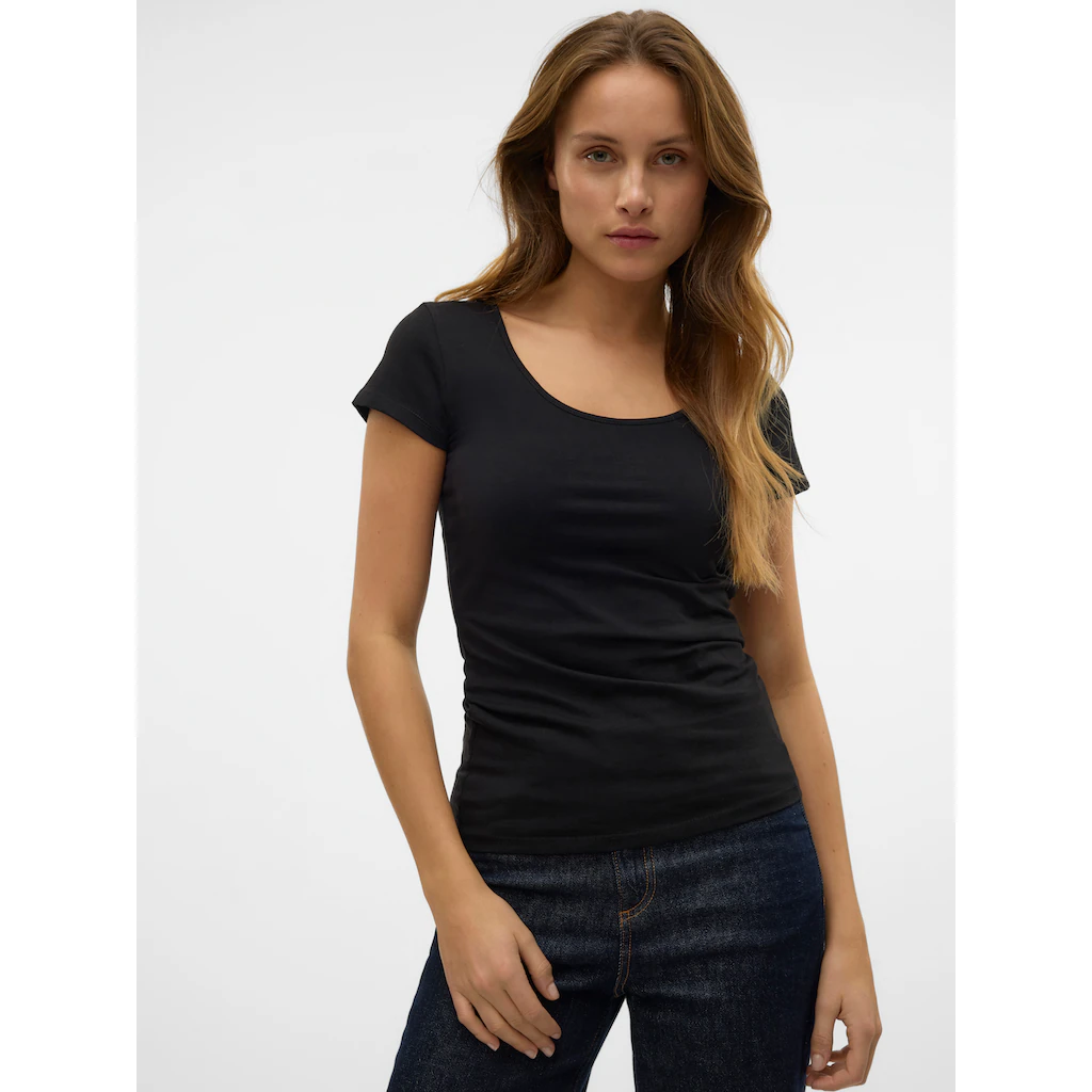 Vero Moda Rundhalsshirt »VMMAXI MY SOFT SS U-NECK«