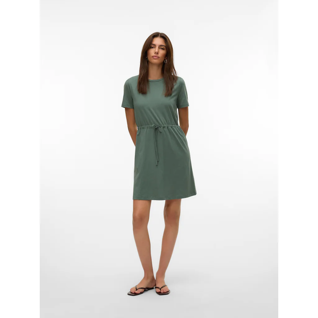 Vero Moda Shirtkleid »VMLUNA SS SHORT STRING DRESS JRS NOOS«