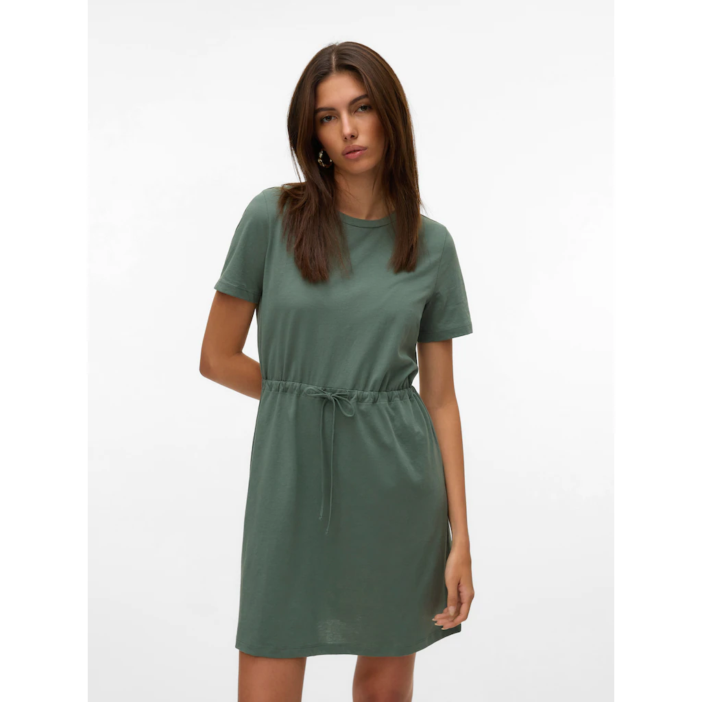 Vero Moda Shirtkleid »VMLUNA SS SHORT STRING DRESS JRS NOOS«