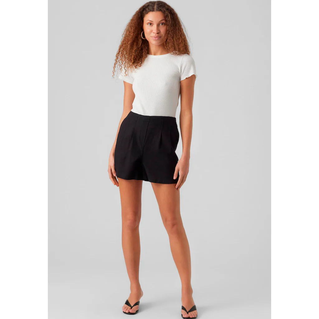 Vero Moda Shorts »VMJESMILO HW SHORTS WVN GA NOOS« mit Leinen