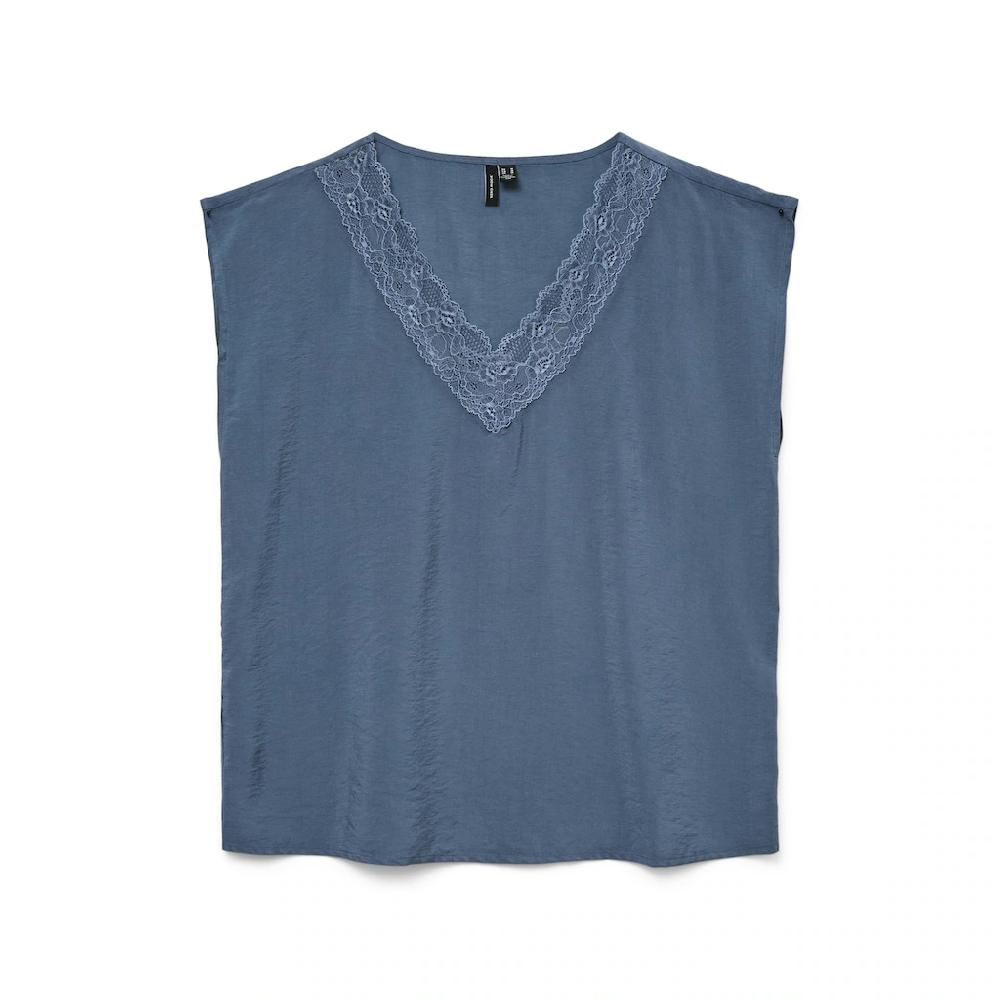 Vero Moda Spitzentop »VMSAFA SL V-NECK LACE TOP WVN GA NOOS«