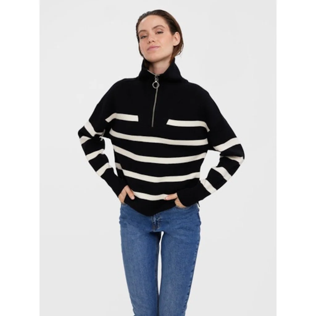 Vero Moda Troyer »VMSABA STRIPE LS HIGHNECK BLOUSE GA NOOS«