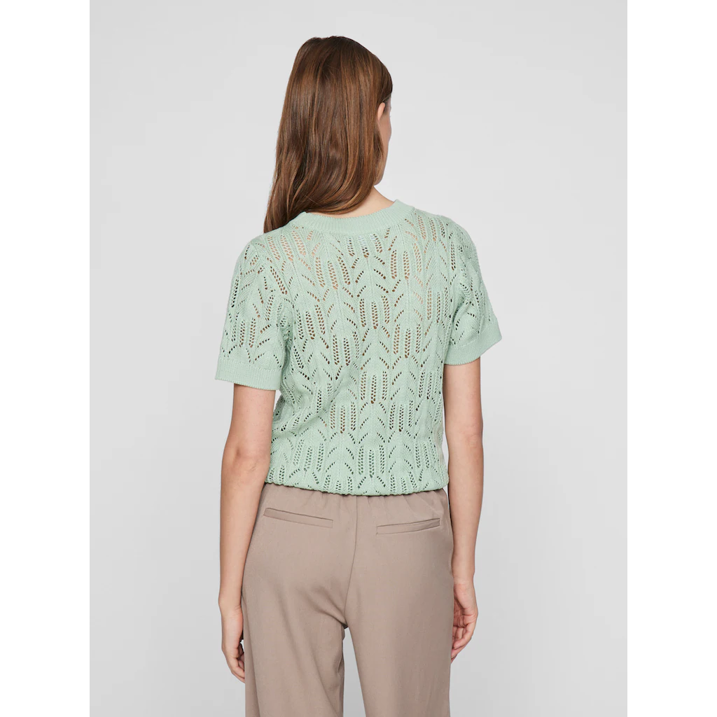 Vila Kurzarmpullover »VICOTTI S/S O-NECK KNIT TOP - NOOS«