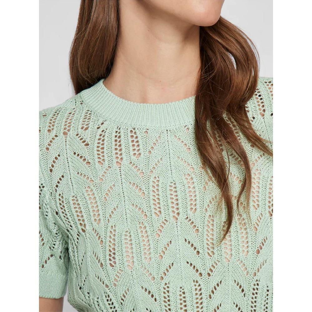 Vila Kurzarmpullover »VICOTTI S/S O-NECK KNIT TOP - NOOS«
