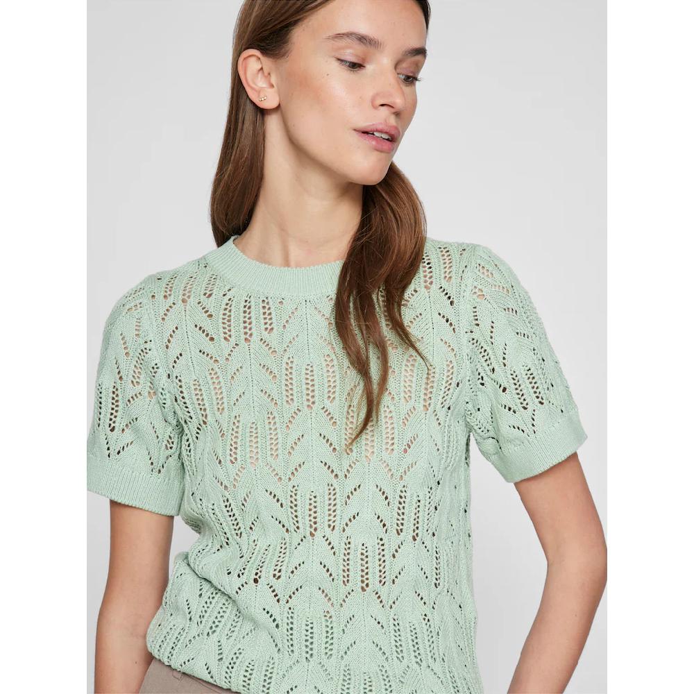 Vila Kurzarmpullover »VICOTTI S/S O-NECK KNIT TOP - NOOS«
