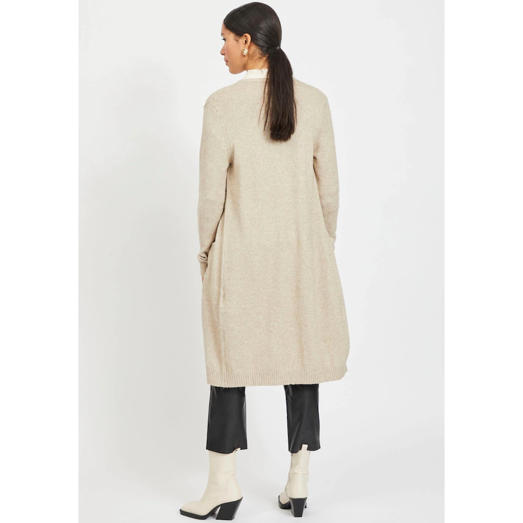 Vila Longstrickjacke »VIRIL LONG L/S KNIT CARDIGAN - NOOS« In Knielanger Form