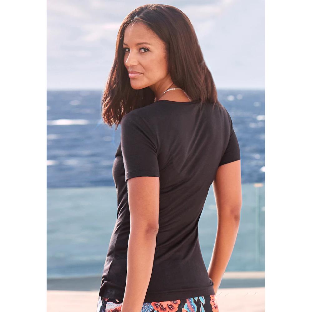 Vivance 2-in-1-Shirt Mit Ringdetail Vorne T-Shirt Kurzarmshirt Lockere Passform