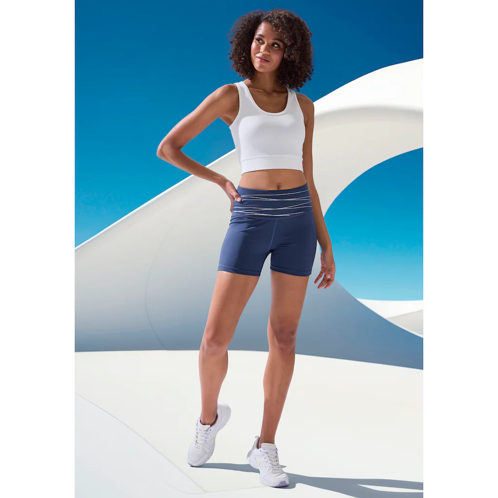 Vivance Active Shorts Sportshorts Mit Breiten Bündchen Und Druck