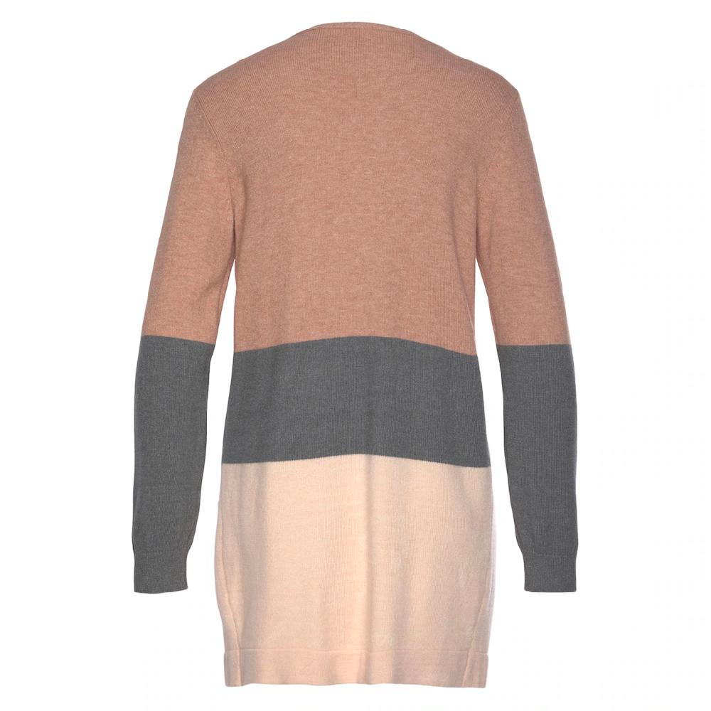 Vivance Cardigan Mit Colorblock-Optik Und Taschen Lange Strickjacke