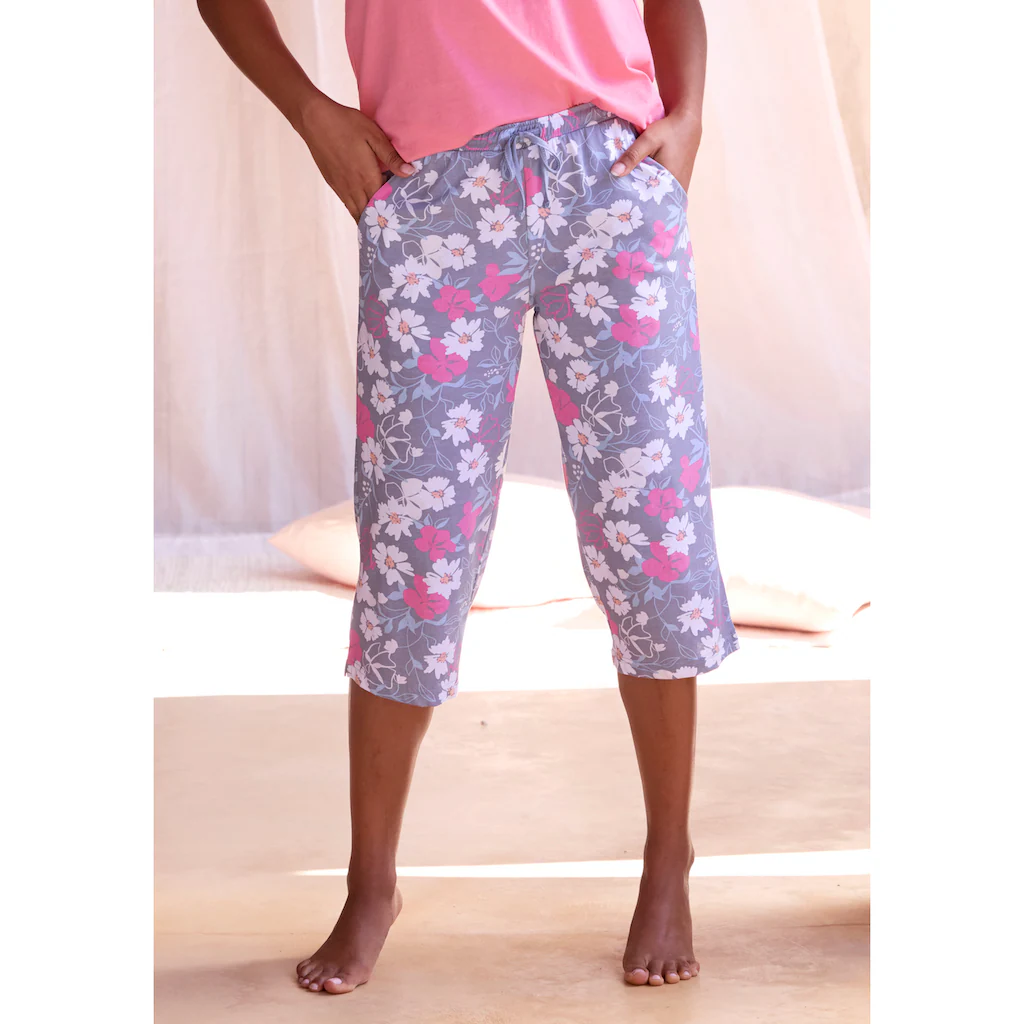 Vivance Dreams Caprihose Pyjamahose in schmaler Capriform