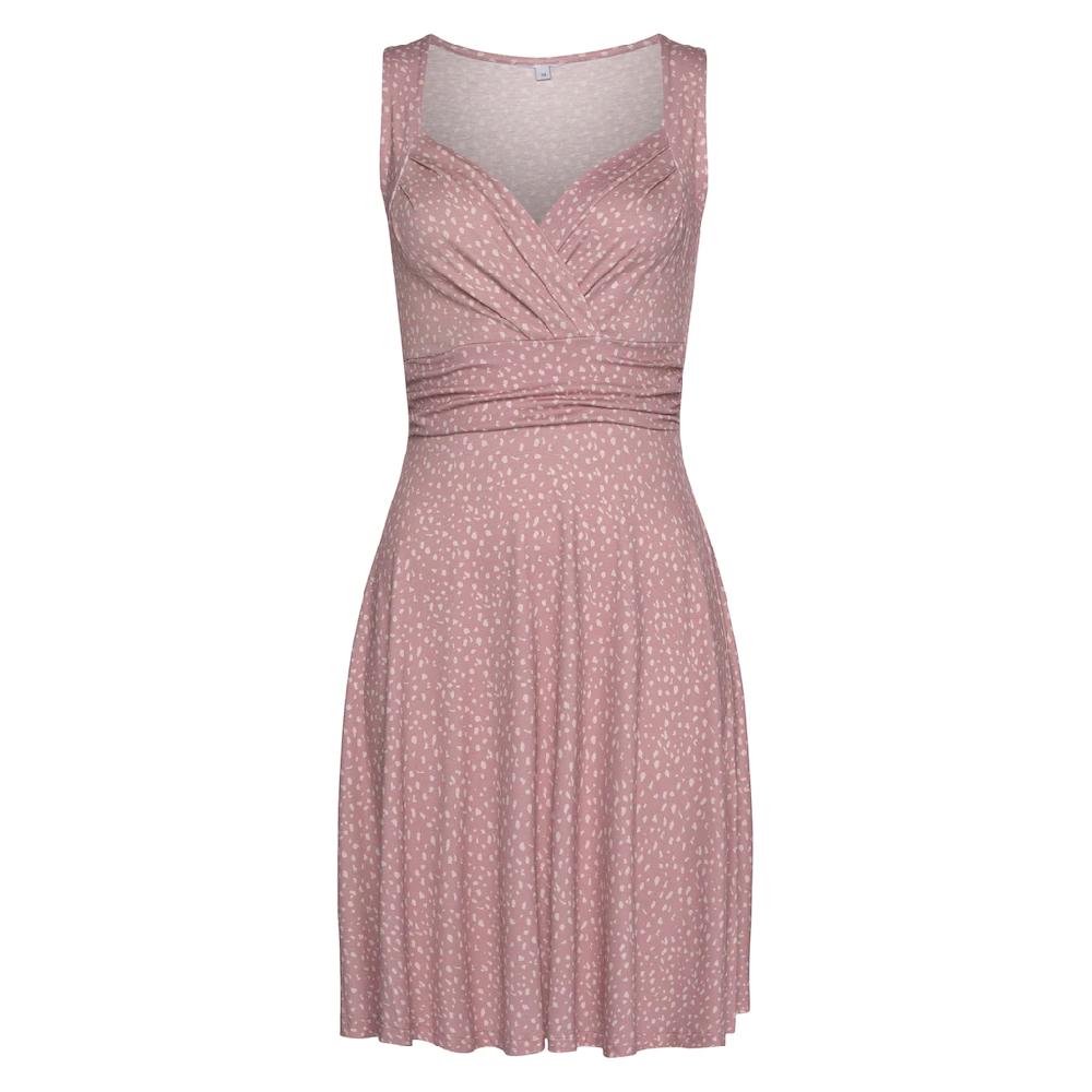 Vivance Jerseykleid Mit Alloverdruck In Wickeloptik Sommerkleid Strandkleid