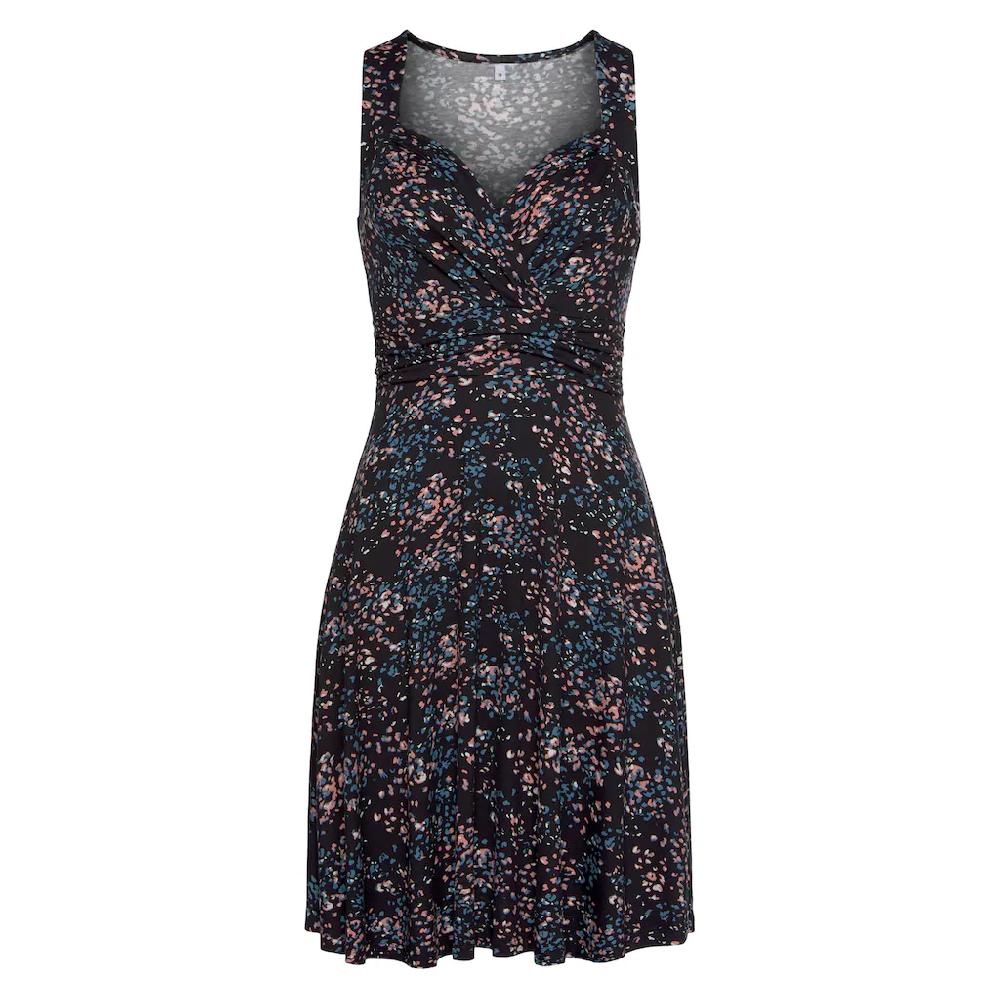 Vivance Jerseykleid Mit Alloverdruck In Wickeloptik Sommerkleid Strandkleid