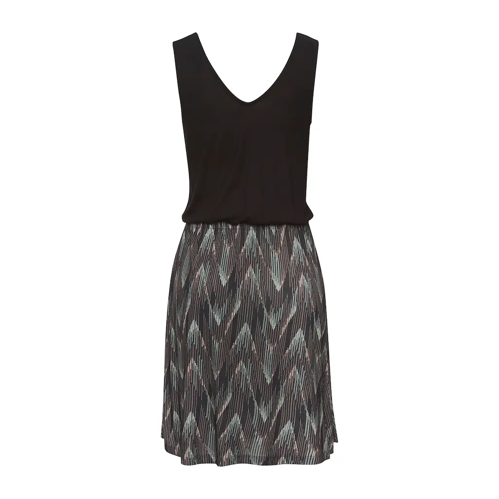 Vivance Jerseykleid Mit Bedrucktem Rockteil Kurzes Sommerkleid Mit Gummizug