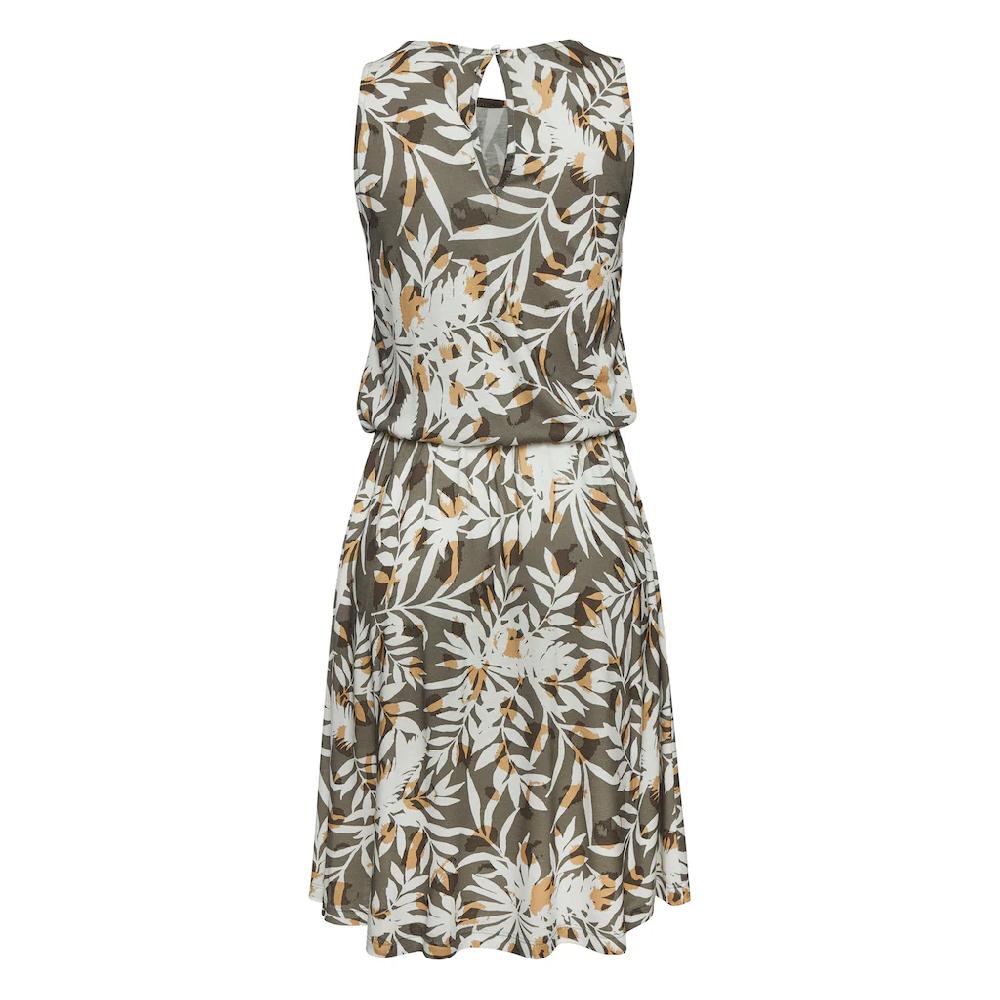 Vivance Jerseykleid Mit Blätterdruck Kurzes Sommerkleid Strandkleid