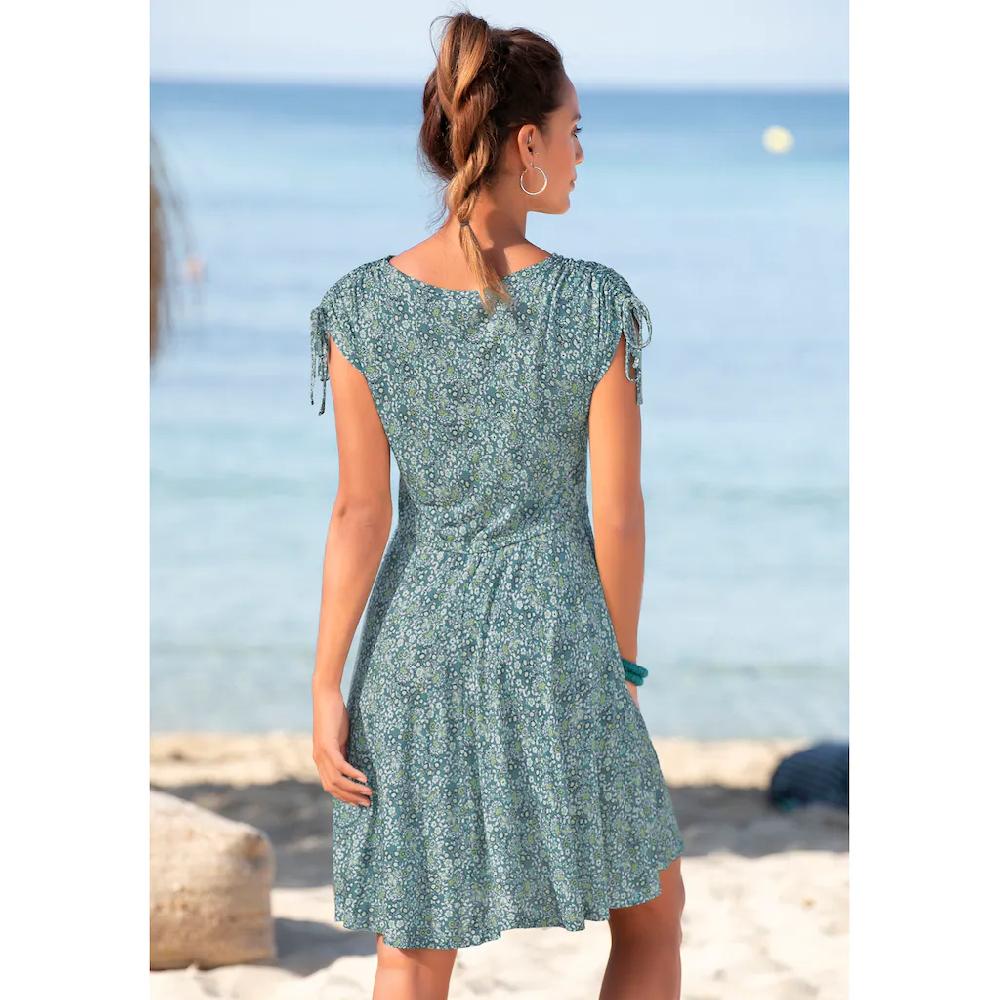 Vivance Jerseykleid Mit Blümchendruck Lockeres Sommerkleid Strandkleid