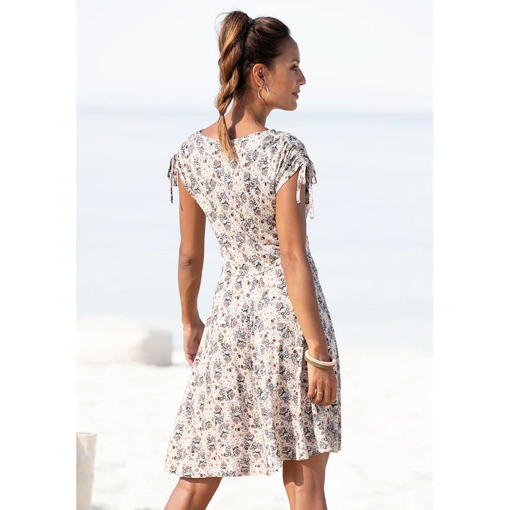 Vivance Jerseykleid Mit Blümchendruck Lockeres Sommerkleid Strandkleid